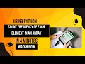 Mastering Python How to Count Element Frequencies in an Array Beginner-Friendly Tutorial