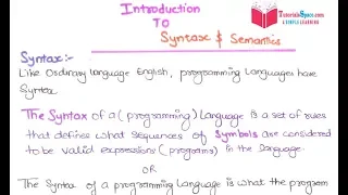 23 - Difference Between Syntax And Semantics In Programming Languages Syntax And Semantics