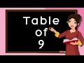 Table of 9 Rhythmic Table of Nine Learn Multiplication Table of 9 x 1 9