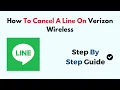 How To Cancel A Line On Verizon Wireless
