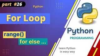 For Loop In Python Range Function For Else Statement Loops in Python Part