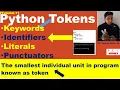 Tokens in Python and their types