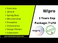 Wipro JAVA Technical Round Interview Questions