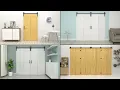Bi-Folding Sliding Barn Door Hardware Track Kit Unique Design Saves Space CCJH
