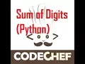 CodeChef Sum Of Digits Python