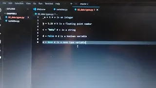 Python Complete Course Chapter 2 Variables Data Types Input