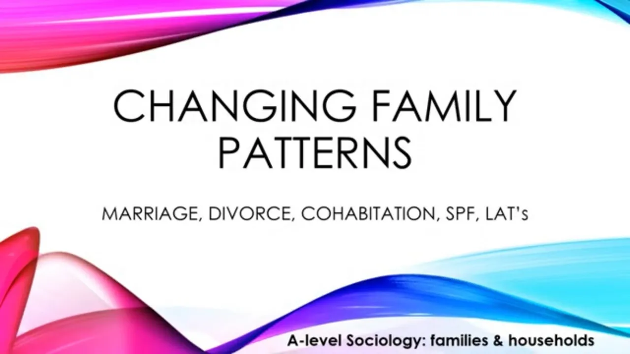 Sociology: Changing family patterns - key changes