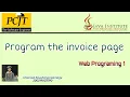 Program the invoice page WP 01 34