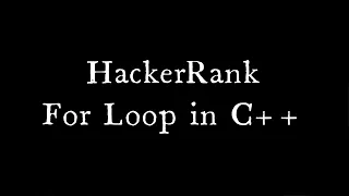 HackerRank C For Loop Solution Using Two different Methods