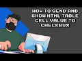 Convert HTML Table Cells to Checkbox Values - Easy Tutorial