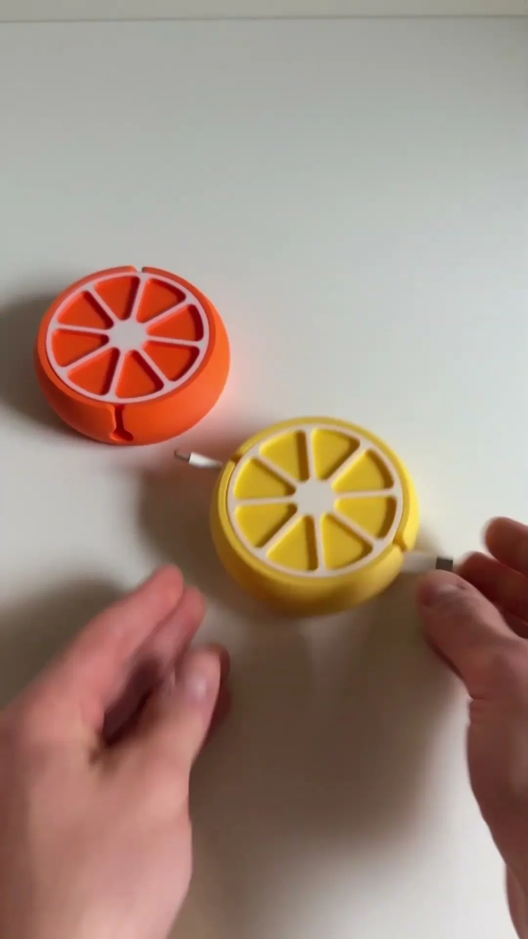 Watermelon, portable cable winder.