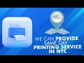 We Can Provide Same Day Printing Service in NYC
