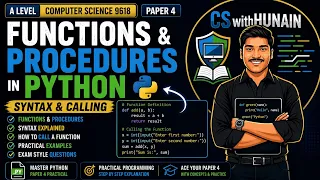 Functions Procedures in Python Syntax Calling A Level Computer Science 9618 Paper 4