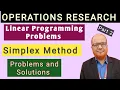 Operations Research I LPP I Simplex Method I Problems and Solutions I Part 2 I Hasham Ali Khan I