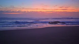 Post-Sunset Glow on the Beach PART II - White Noise ASMR 3 hours in 4K