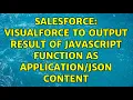 Salesforce Visualforce to output result of Javascript function as content