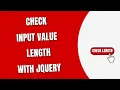Check input value length jQuery HowToCodeSchool com