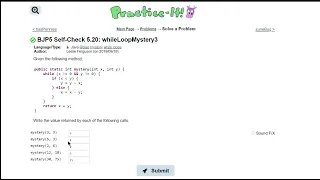 Java Practice It 5 20 whileLoopMystery3 if else statement while loop method