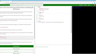 Basic CSS Override Class Declarations by Styling ID Attributes Learn freeCodeCamp