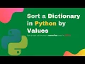 Python tutorial How to sort a dictionary by value in Python 1