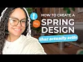 How to create and sell a spring invitation Step by step tutorial