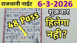 rajdhani night today matka trick 6 3 2026 friday rajdhani night otc
