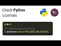 Check python package licenses with pip-licenses