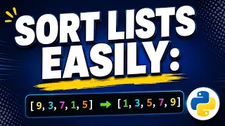 Part1 Python List sort Method Sort Lists in Ascending order Python