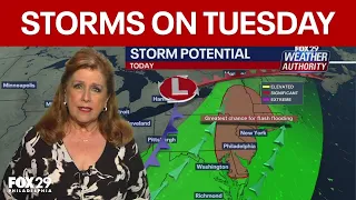 Philadelphia weather Severe storms expected on Tuesday