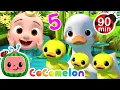 Download Lagu Let's Count 5 Little Ducks! 🐤 | CoComelon Nursery Rhymes and Kids Songs | Animals for Kids