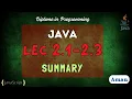 JAVA Week-2 2 1-2 3 Summary Aman