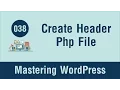 Mastering WordPress in Arabic - Create the Header Php File