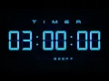 3 Hour Countdown Timer Digital Blue Clock with Beeps