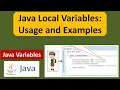 Java Local Variables Usage and Examples Java Tutorial
