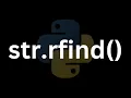 How To Find The Last Occurrence Of A Substring In Python