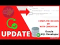 ORACLE SQL TUTORIAL UPDATE Table Update with condition Update