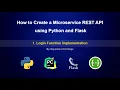 Build a Login service using Python Flask Framework - Part