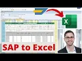 SAP to Excel Automate the export of SAP data to Excel