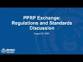 August 2026 PRRP Exchange Regulations and Standards Discussion