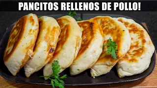 Así se prepara unos buenos PANES rellenos de POLLO! Receta fácil y rico |  Abelca