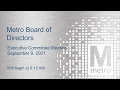 Metro Board Activities September 9 2021