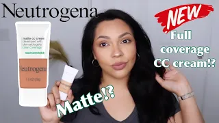 NEUTROGENA CLEAR COVERAGE FLAWLESS MATTE CC CREAM REVIEW + wear test!