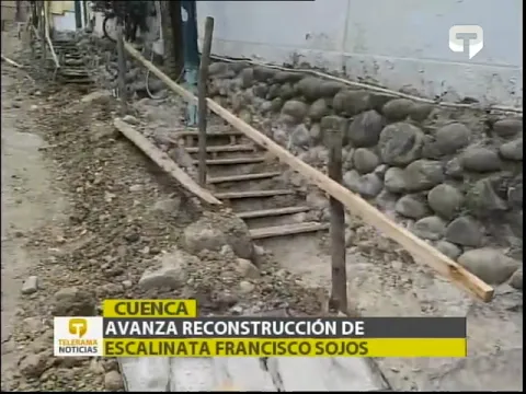 Avanza reconstrucción de escalinata Francisco Sojos