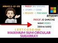 Maximum Sum Circular Subarray With Proof Leetcode 918 codestorywithMIK