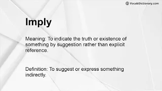 Imply Meaning