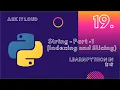 Basic Python Lecture 19 - String