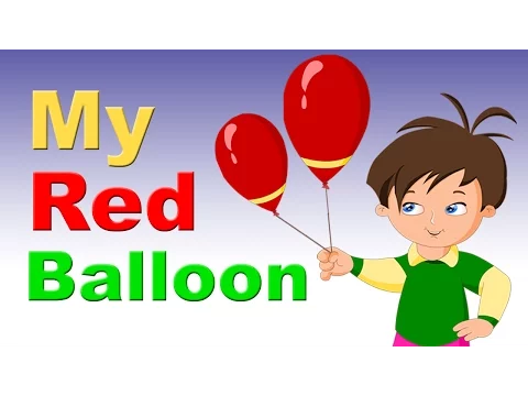 Download MP3 My Red Balloon Rhyme With Lyrics | English Rhymes for Babies | Kids Songs | Poems For Kids