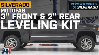 2007-2018 Silverado and Sierra MotoFab 3 Front 2 Rear Leveling Kit Review Install