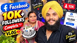 Facebook Pe 10K Followers Complete 🎂❤️ Cake Cutting Celebration 