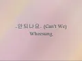 Wheesung - ..안되나요.. (Can't We) [Han & Eng]